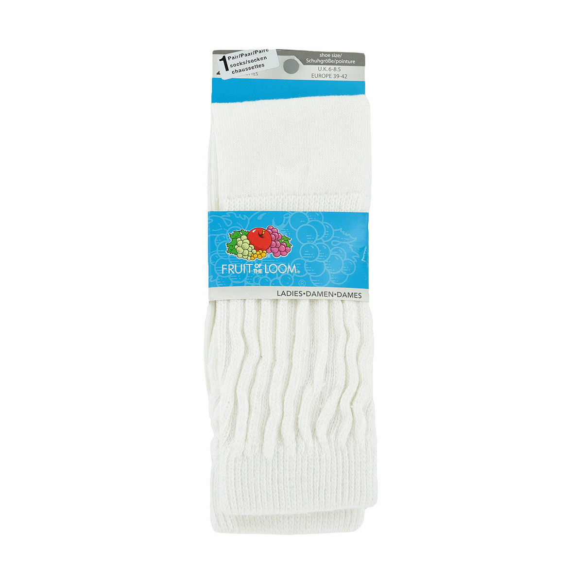 Spodní prádlo Ženy Ponožky Fruit Of The Loom Pair x1 Socks Bílá