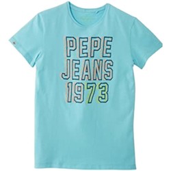 Textil Chlapecké Trička s krátkým rukávem Pepe jeans  Modrá