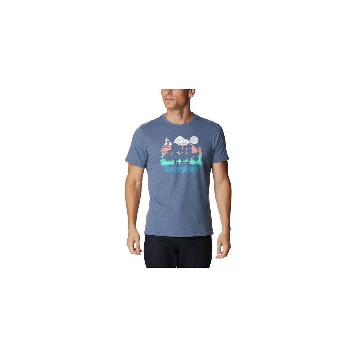 Textil Muži Trička s krátkým rukávem Columbia Alpine Way Graphic Modrá