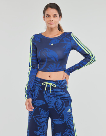 Textil Ženy Mikiny adidas Performance FARM CROP LS Modrá