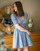 Textil Ženy Krátké šaty Céleste SELMA Modrá / Krémově bílá