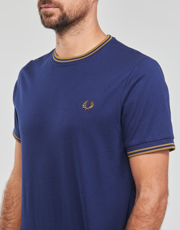 Fred Perry TWIN TIPPED T-SHIRT Modrá