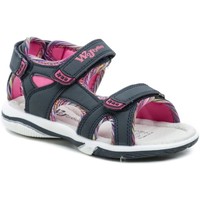 Boty Dívčí Sportovní sandály Wojtylko 3S40721 modro růžové dívčí sandálky Modrá/růžová