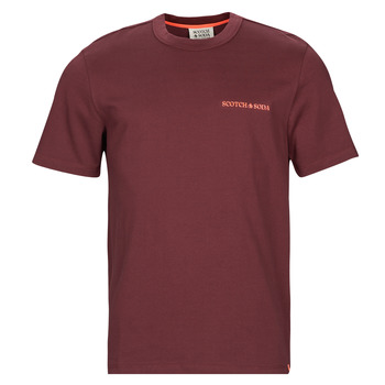 Textil Muži Trička s krátkým rukávem Scotch & Soda T-Shirt Logo Unisexe En Jersey De Coton Biologique Bordó