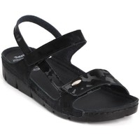Boty Ženy Sandály Batz Dámske kožené čierne sandále MIRI Černá