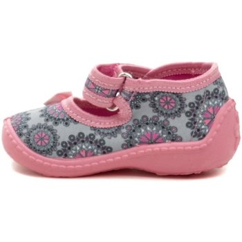 Vi-Gga-Mi růžové dětské plátěné sandálky BIANKA Šedá