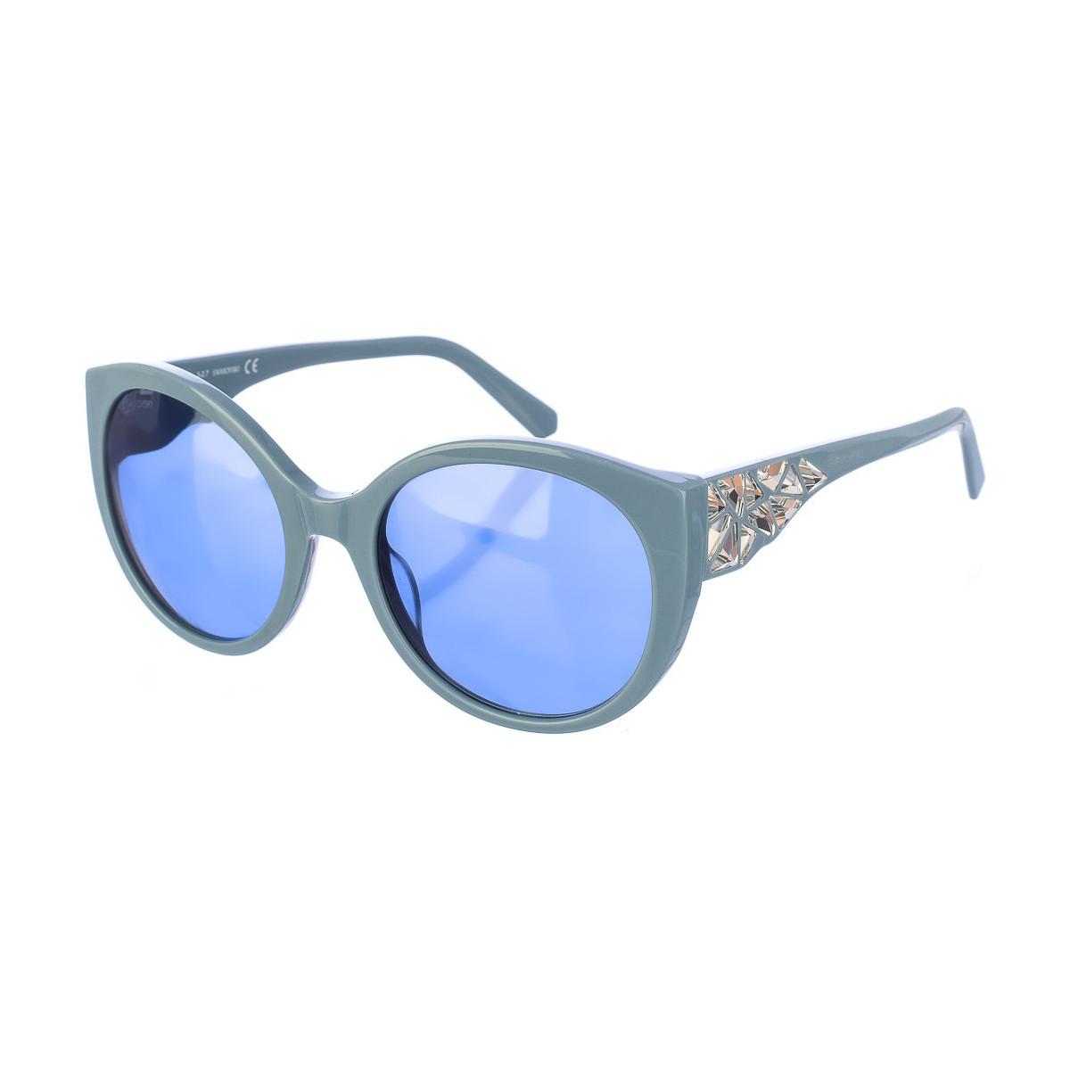 Hodinky & Bižuterie Ženy sluneční brýle Swarovski SK0174S-84V Modrá