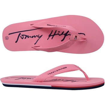 Tommy Hilfiger Logo Print Flip Flop Růžová