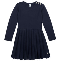Textil Dívčí Krátké šaty Petit Bateau CORNILLE Tmavě modrá