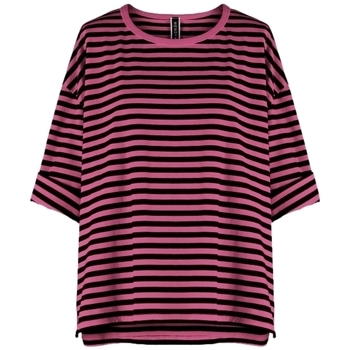 Textil Ženy Halenky / Blůzy Wendy Trendy Top 110641 - Black/Pink Růžová