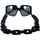 Hodinky & Bižuterie sluneční brýle D&G Occhiali da Sole Dolce&Gabbana DG4386 501/88 Černá