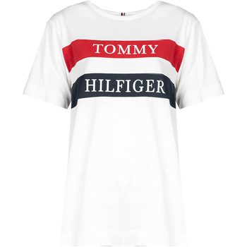 Textil Ženy Trička s krátkým rukávem Tommy Hilfiger WW0WW25917 Bílá