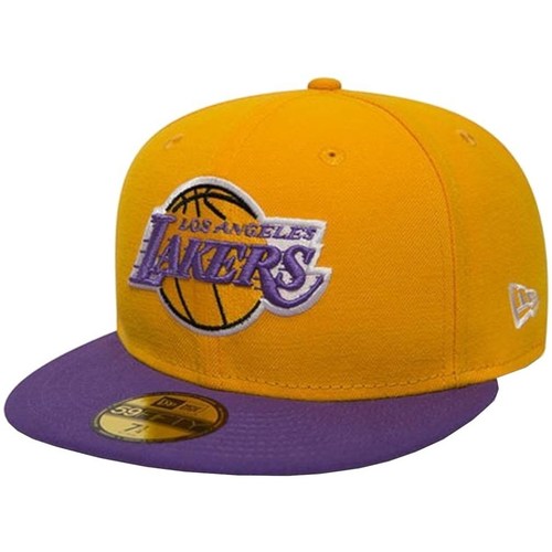 Textilní doplňky Muži Kšiltovky New-Era Los Angeles Lakers Nba Basic Cap Oranžová