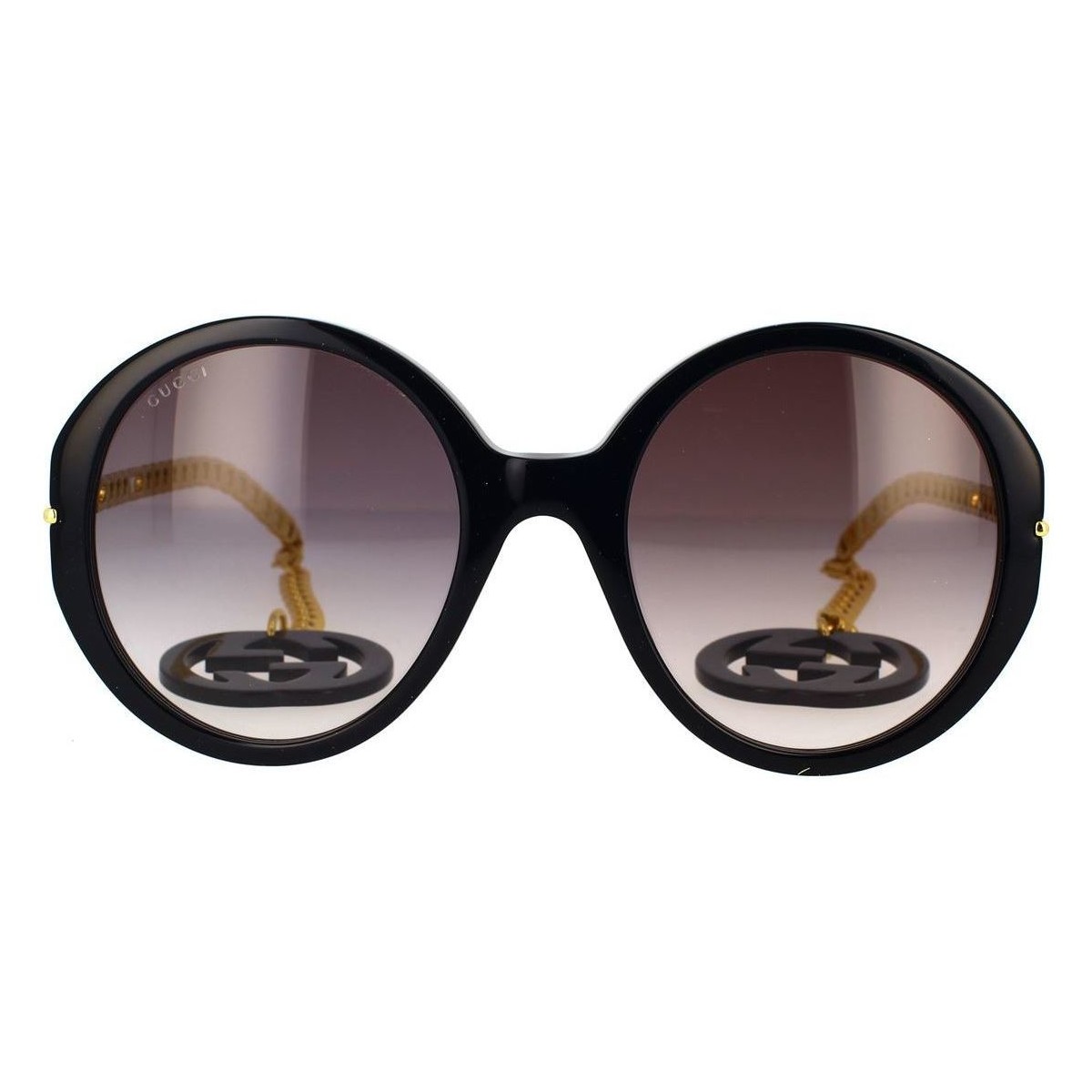 Hodinky & Bižuterie Ženy sluneční brýle Gucci Occhiali da Sole  GG0726S 001 con Pendoli Černá