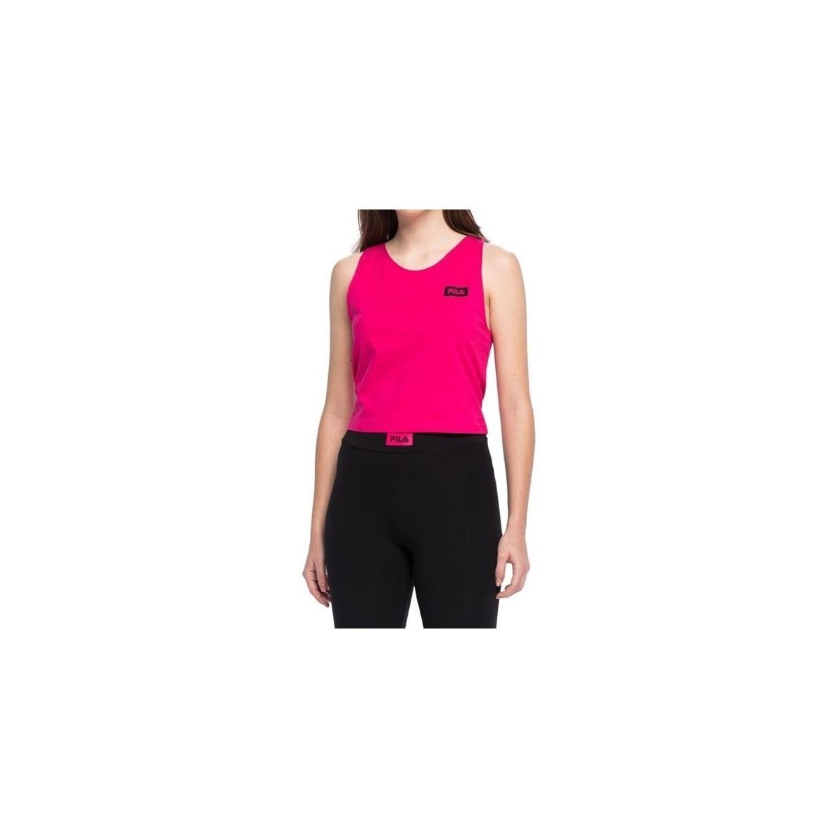 Textil Ženy Trička s krátkým rukávem Fila Basin Cropped Růžová