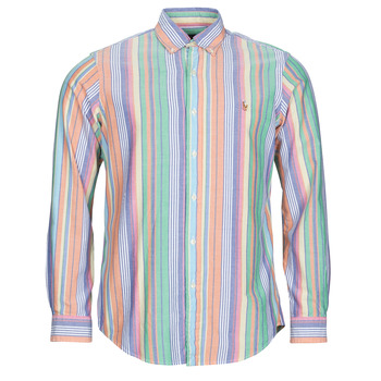 Textil Muži Košile s dlouhymi rukávy Polo Ralph Lauren CUBDPPCS-LONG SLEEVE-SPORT SHIRT Oranžová / Zelená