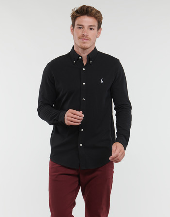 Textil Muži Košile s dlouhymi rukávy Polo Ralph Lauren LSFBBDM5-LONG SLEEVE-KNIT Černá / Černá