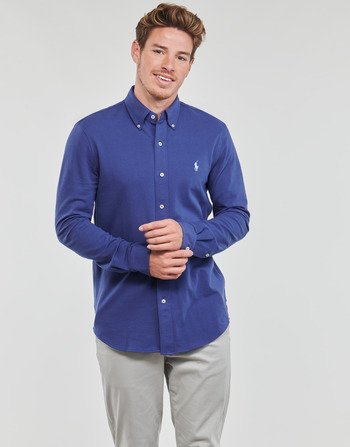 Textil Muži Košile s dlouhymi rukávy Polo Ralph Lauren LSFBBDM5-LONG SLEEVE-KNIT Modrá