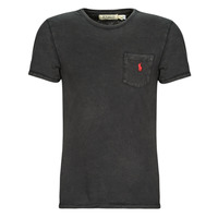 Textil Muži Trička s krátkým rukávem Polo Ralph Lauren T-SHIRT AJUSTE AVEC POCHE EN COTON Černá / Černá
