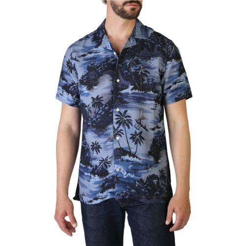 Textil Muži Košile s dlouhymi rukávy Tommy Hilfiger - mw0mw17567 Modrá