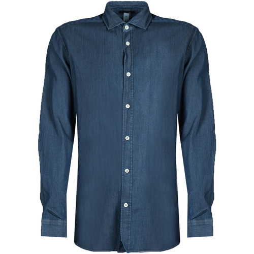 Textil Muži Košile s dlouhymi rukávy Antony Morato MMSL00520 FA400019 Modrá