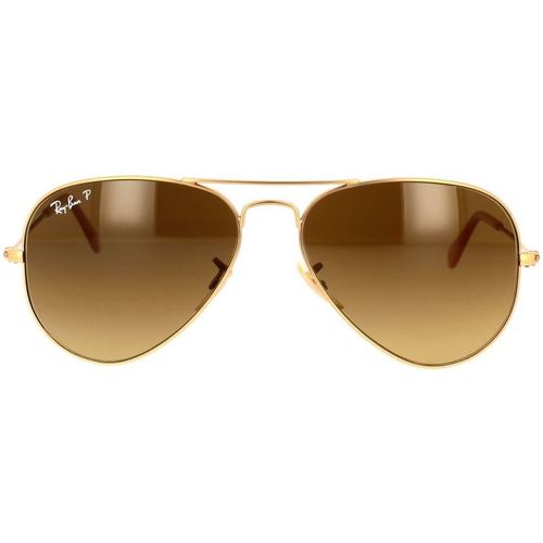 Hodinky & Bižuterie sluneční brýle Ray-ban Occhiali da Sole  Aviator RB3025 112/M2 Polarizzato Zlatá
