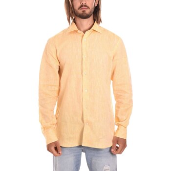 Textil Muži Košile s dlouhymi rukávy Borgoni Milano OSTUNI Žlutá