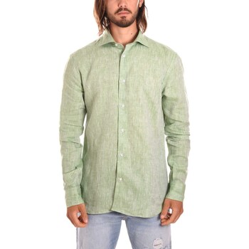 Textil Muži Košile s dlouhymi rukávy Borgoni Milano OSTUNI Zelená