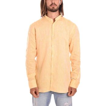 Textil Muži Košile s dlouhymi rukávy Borgoni Milano OSTUNI Žlutá