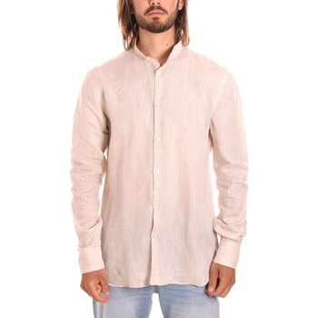 Textil Muži Košile s dlouhymi rukávy Borgoni Milano OSTUNI Béžová