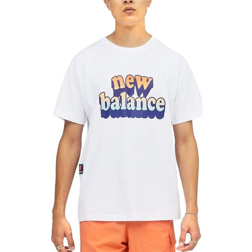 Textil Muži Trička s krátkým rukávem New Balance MT21564WT Bílá