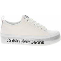 Boty Ženy Šněrovací polobotky  & Šněrovací společenská obuv Calvin Klein Jeans Dámská obuv  YW0YW00491 YAF bright white Bílá