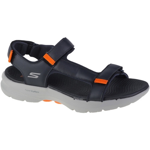Boty Muži Sportovní sandály Skechers Go Walk 6 Sandal Modrá
