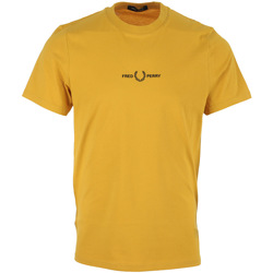Textil Muži Trička s krátkým rukávem Fred Perry Embroidered T-Shirt Žlutá
