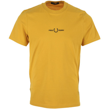 Textil Muži Trička s krátkým rukávem Fred Perry Embroidered T-Shirt Žlutá