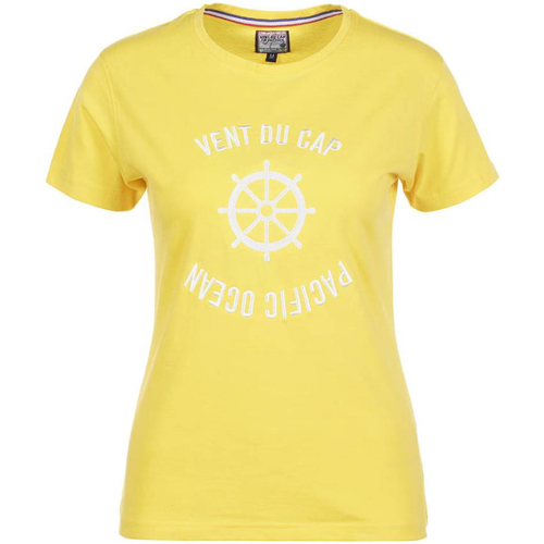 Textil Ženy Trička s krátkým rukávem Vent Du Cap T-shirt manches courtes femme ACHERYL Žlutá