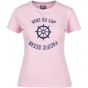 Textil Ženy Trička s krátkým rukávem Vent Du Cap T-shirt manches courtes femme ACHERYL Růžová