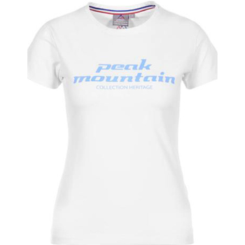 Textil Ženy Trička s krátkým rukávem Peak Mountain T-shirt manches courtes femme ACOSMO Bílá