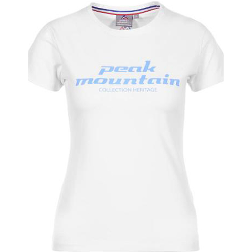 Textil Ženy Trička s krátkým rukávem Peak Mountain T-shirt manches courtes femme ACOSMO Bílá