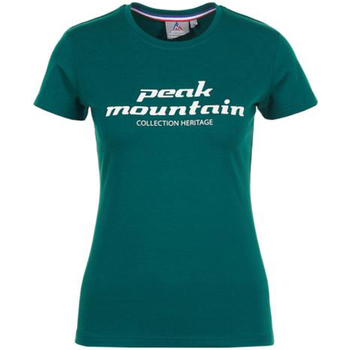 Textil Ženy Trička s krátkým rukávem Peak Mountain T-shirt manches courtes femme ACOSMO Zelená