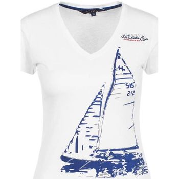 Textil Ženy Trička s krátkým rukávem Vent Du Cap T-shirt manches courtes femme ADRIO Bílá