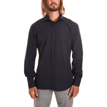 Textil Muži Košile s dlouhymi rukávy Borgoni Milano LECCE Modrá