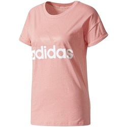Textil Ženy Trička s krátkým rukávem adidas Originals Ess Linear Tee Růžová