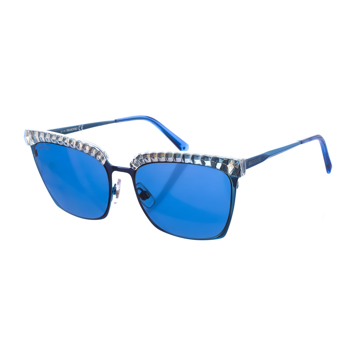 Hodinky & Bižuterie Ženy sluneční brýle Swarovski SK0196S-92V Modrá