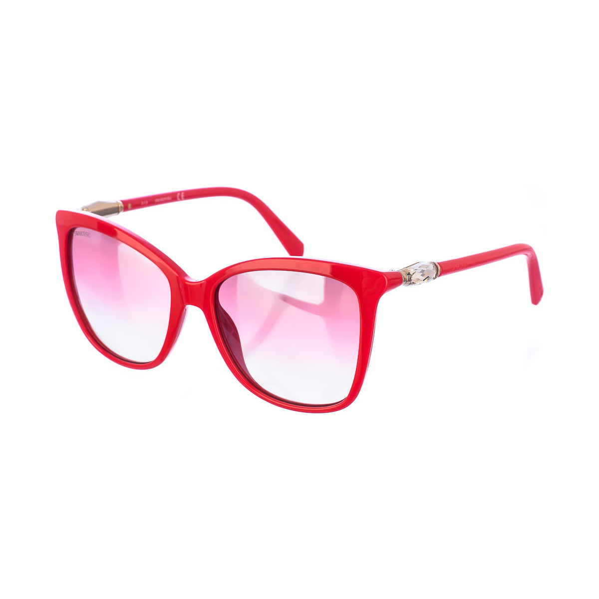 Hodinky & Bižuterie Ženy sluneční brýle Swarovski SK0227S-66U Červená
