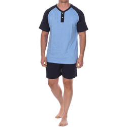 Textil Muži Pyžamo / Noční košile J&j Brothers JJBCH5101 Modrá