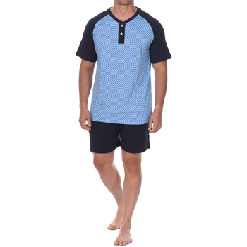 Textil Muži Pyžamo / Noční košile J And J Brothers JJBCH5101 Modrá
