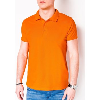 Ombre Pánské basic polo tričko Sheer oranžové Oranžová
