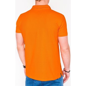 Ombre Pánské basic polo tričko Sheer oranžové Oranžová