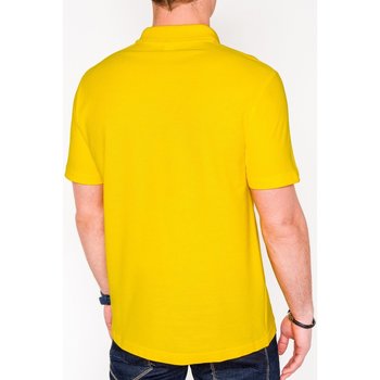 Ombre Pánské basic polo tričko Sheer žluté Žlutá
